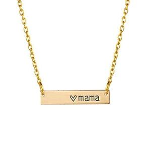 Gold 'Mama' Bar Necklace